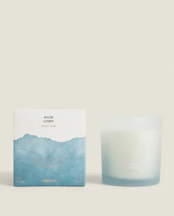 (350 G) Musk Linen Scented Candle