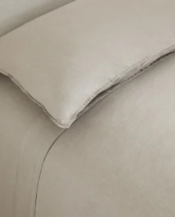 (140 Gsm) Washed Linen Fitted Sheet