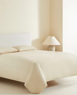(300 Thread Count) Striped Washed Sateen Duvet Cover