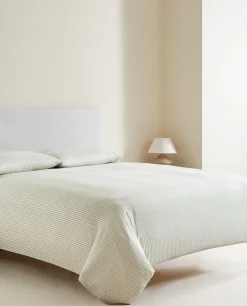 (300 Thread Count) Striped Washed Sateen Duvet Cover
