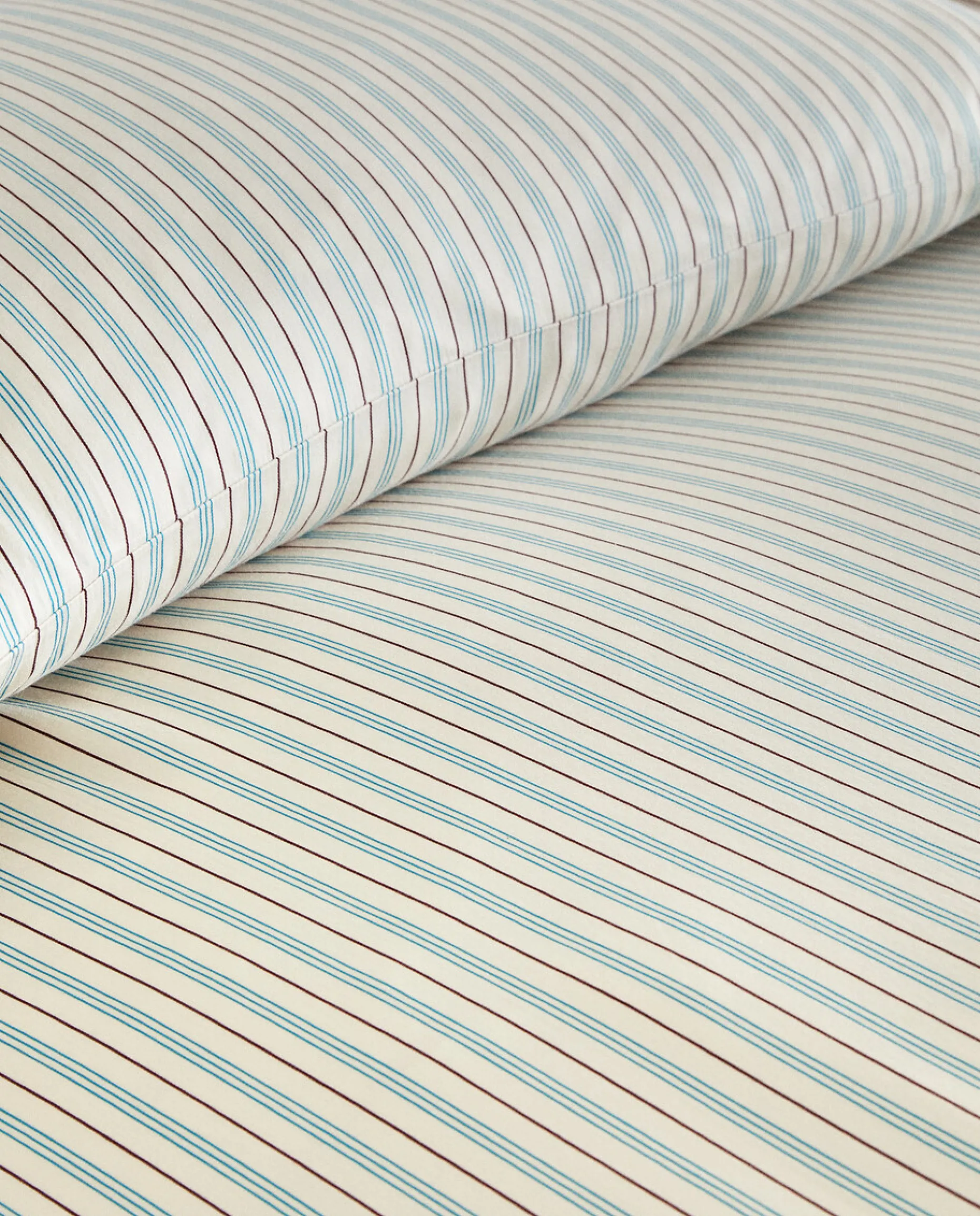 (300 Thread Count) Striped Washed Sateen Duvet Cover