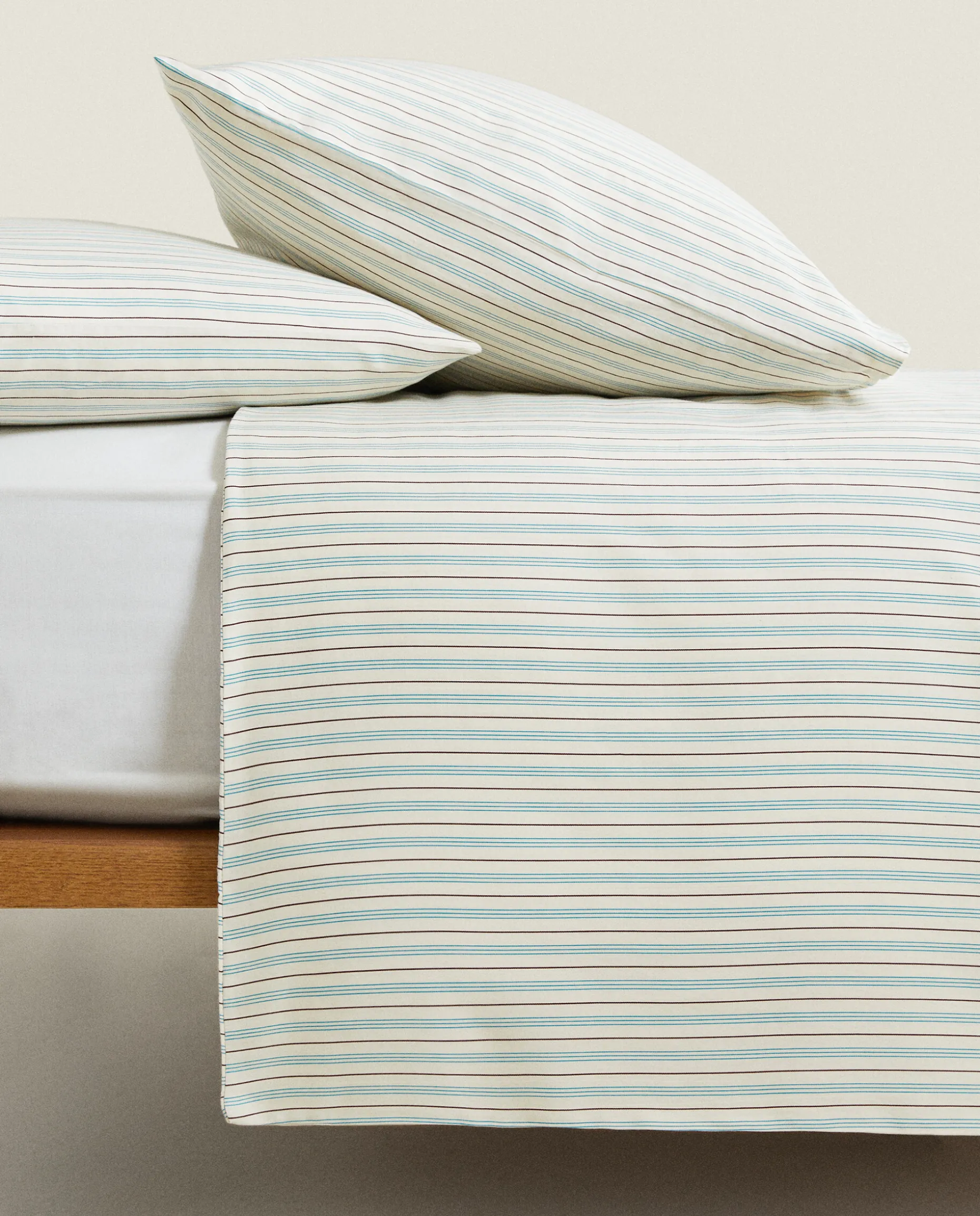 (300 Thread Count) Striped Washed Sateen Duvet Cover