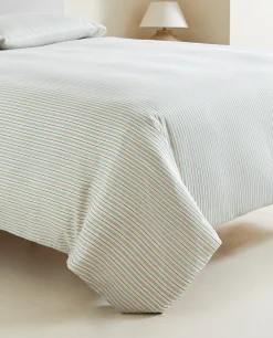 (300 Thread Count) Striped Washed Sateen Duvet Cover