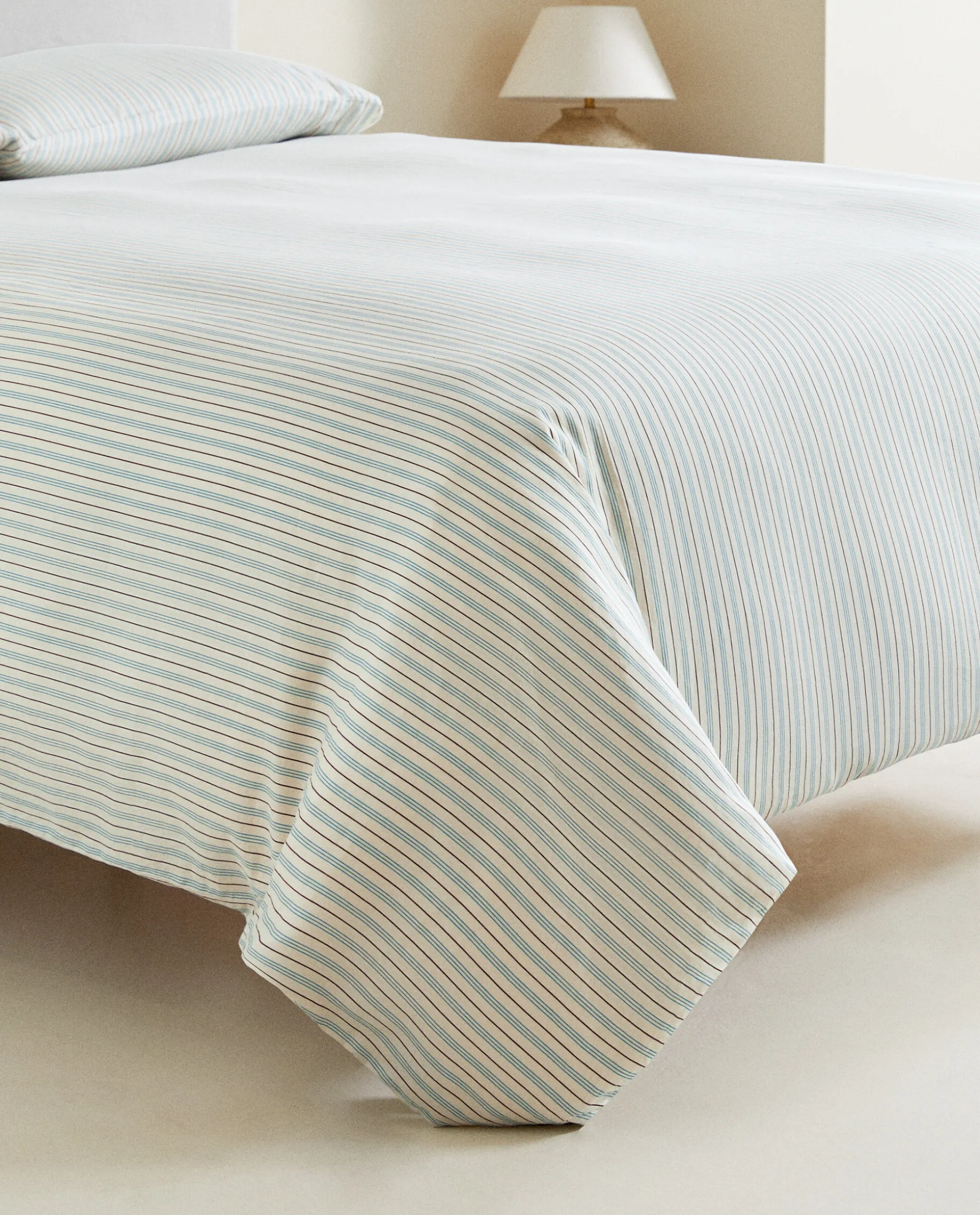(300 Thread Count) Striped Washed Sateen Duvet Cover