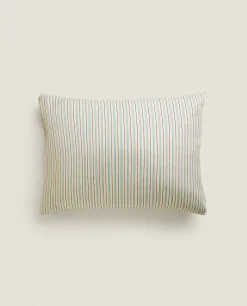 (300 Thread Count) Striped Washed Sateen Pillowcase