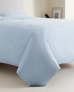 (300 Thread Count) Striped Washed Sateen Duvet Cover