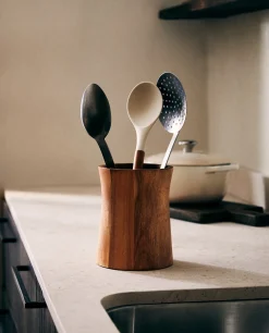 Acacia Utensil Holder