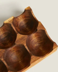 Acacia Wood Egg Carton