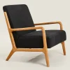 Ash Wood And Linen Armchair