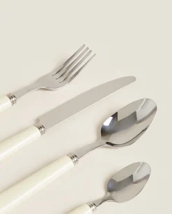 Beige Flatware Set (4 Pieces)