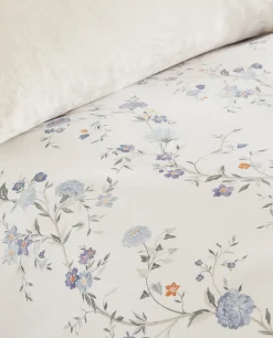 Blue Floral Comforter Duvet Cover