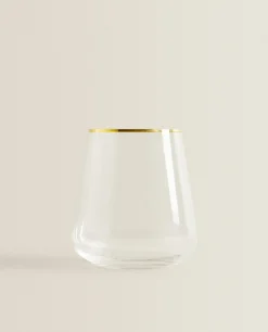 Bohemia Crystal Gold-Rimmed Tumbler