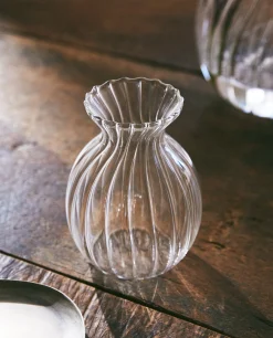 Borosilicate Glass Vase With Lines