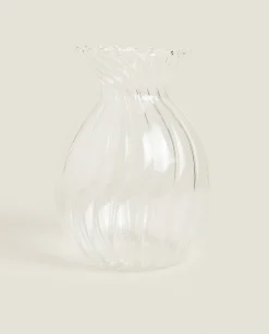 Borosilicate Glass Vase With Lines