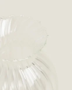 Borosilicate Glass Vase With Lines