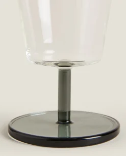 Borosilicate Wine Glass With Colored Stem