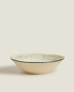 Bowl With Raised Floral Design For Christmas