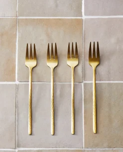 Box 4 Brunch Forks With Hammered Handle