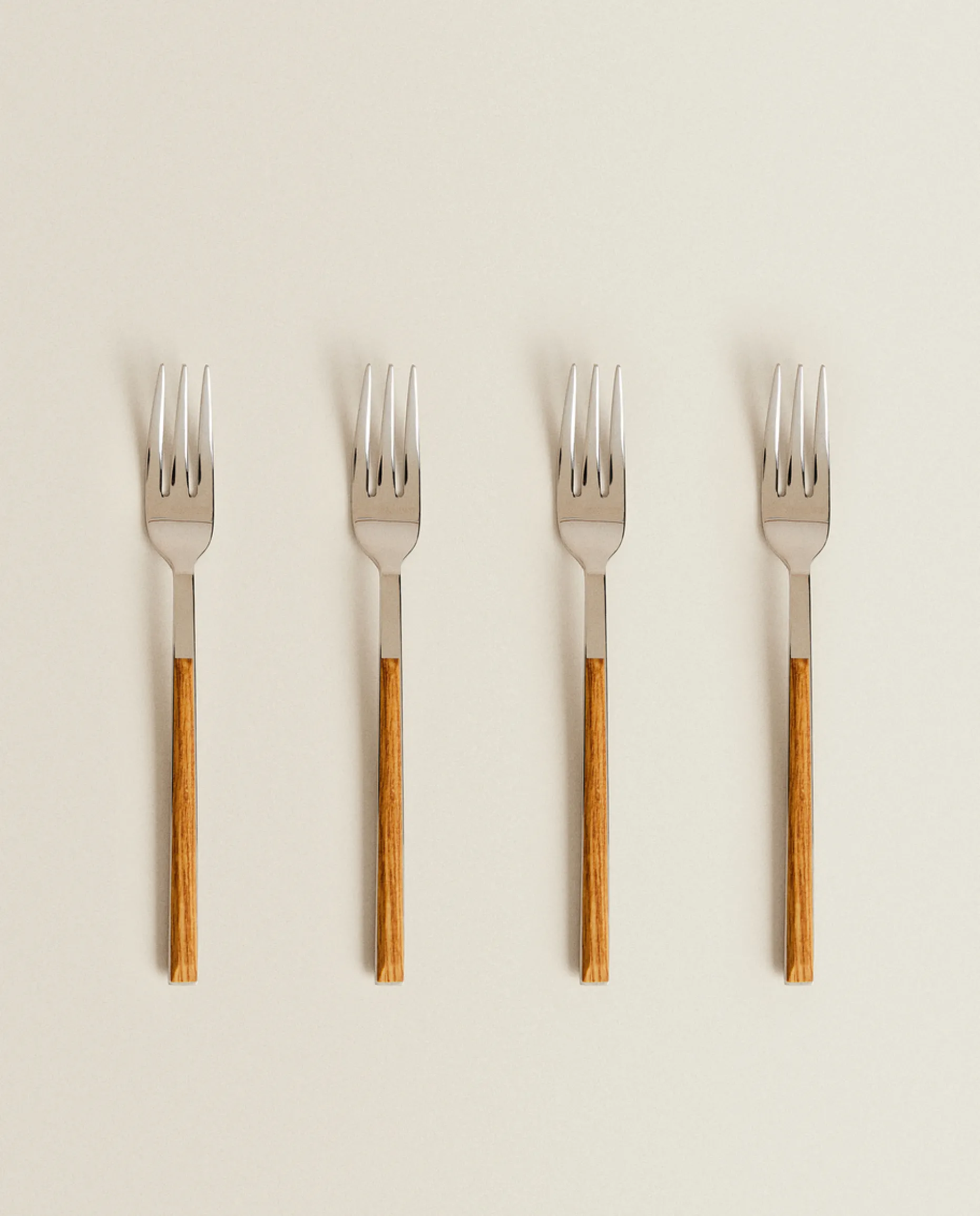 Box 4 Brunch Forks With Wood Pattern Handle