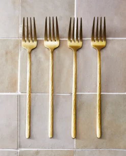 Box 4 Forks With Hammered Handle