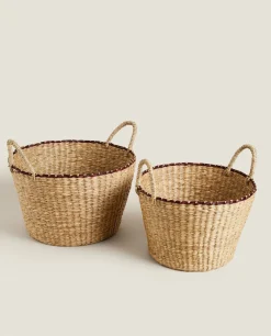 Braided Basket With Handles