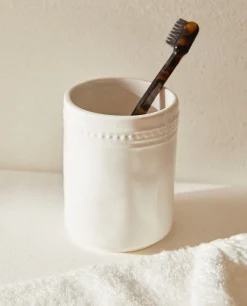 Ceramic Tumbler With A Raised Design