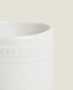 Ceramic Tumbler With A Raised Design