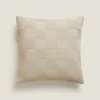 Check Cotton Throw Pillow Cover
