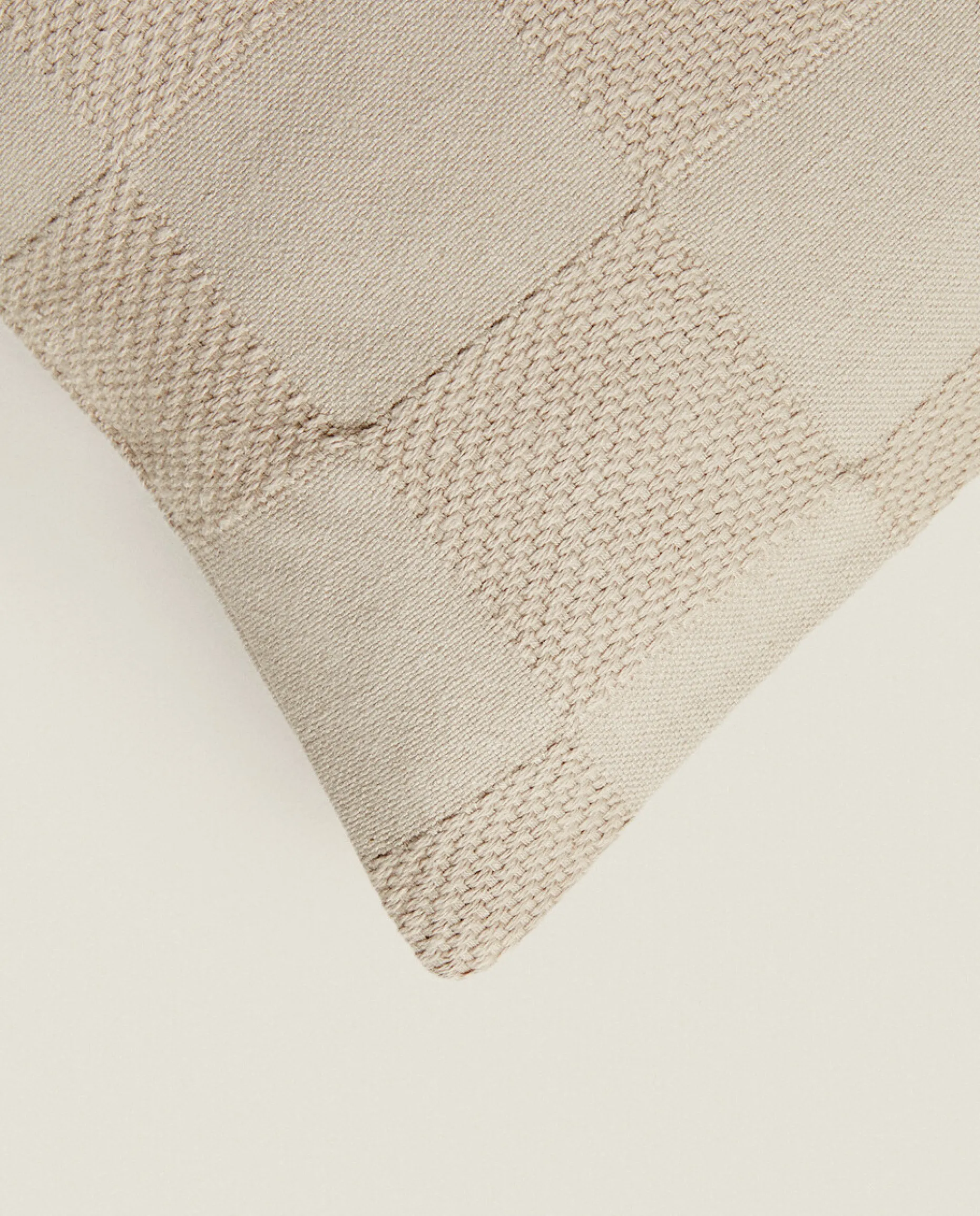Check Cotton Throw Pillow Cover