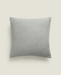 Check Jacquard Throw Pillow Cover