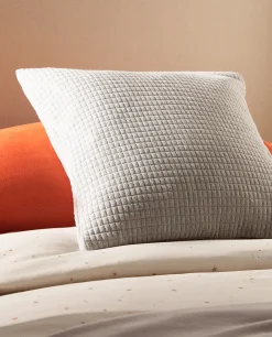 Check Jacquard Throw Pillow Cover