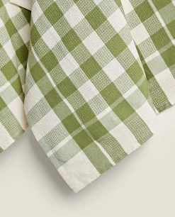 Check Waffle Kitchen Towel (Pack Of 2)