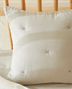Chiffon And Cotton Jersey Throw Pillow Cover