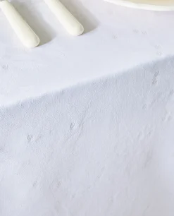 Christmas Glittery Floral Jacquard Tablecloth