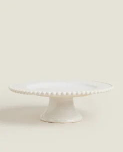 Christmas Snowflake Stoneware Cake Dish