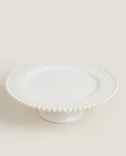 Christmas Snowflake Stoneware Cake Dish