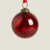 Christmas Spiral Glass Bauble Decoration