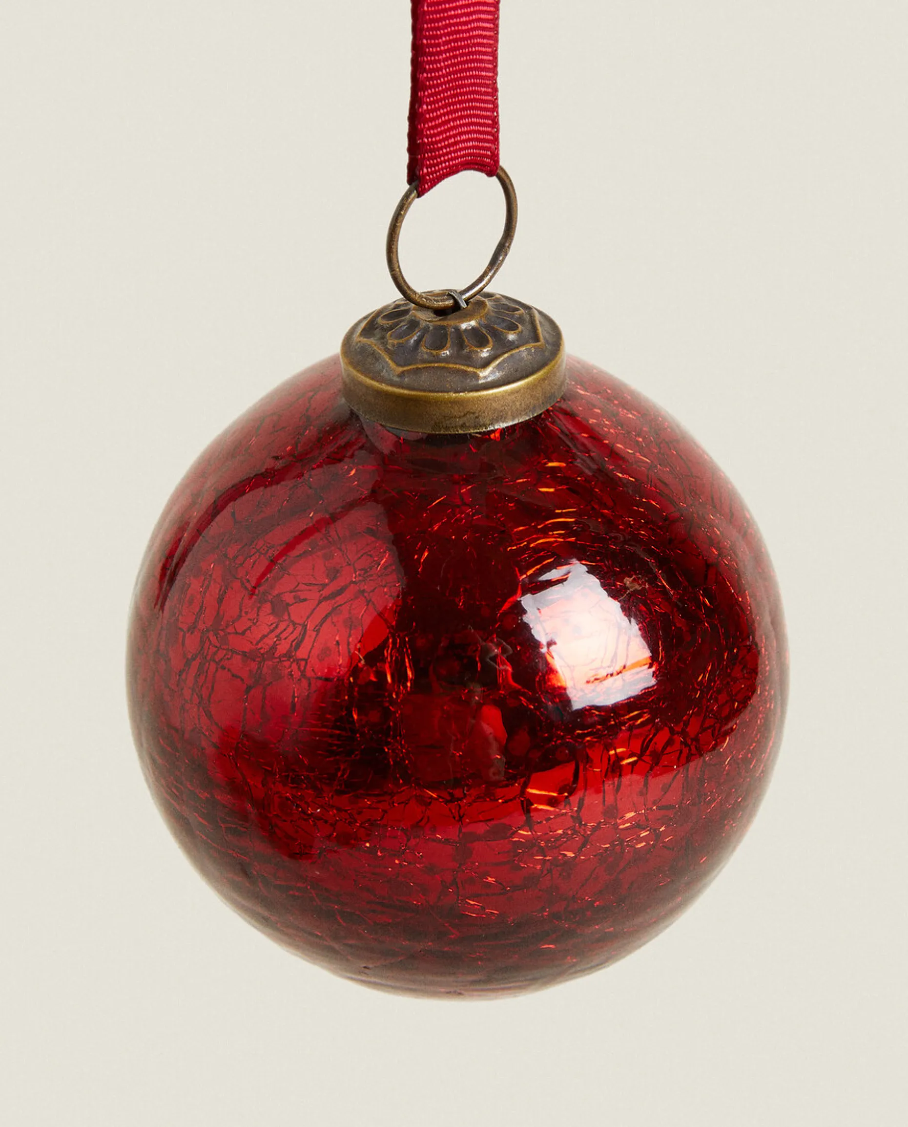 Christmas Spiral Glass Bauble Decoration