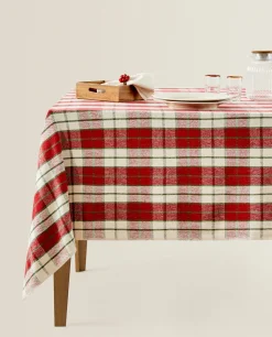 Christmas Tartan Cotton Tablecloth