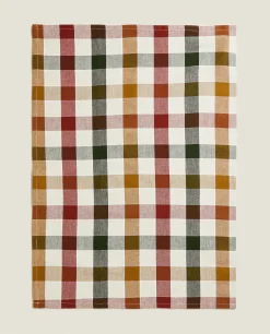 Colored Check Kitchen Towels (Pack Of 2)