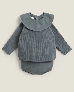 Cotton Bodysuit With Ruffled Silk