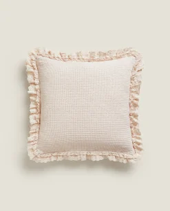 Cotton Jacquard Throw Pillow Cover