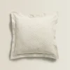 Cotton Throw Pillow Cover With Geometric Design