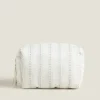 Cotton Toiletry Bag With Border