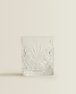Crystalline Tumbler With Raised Design