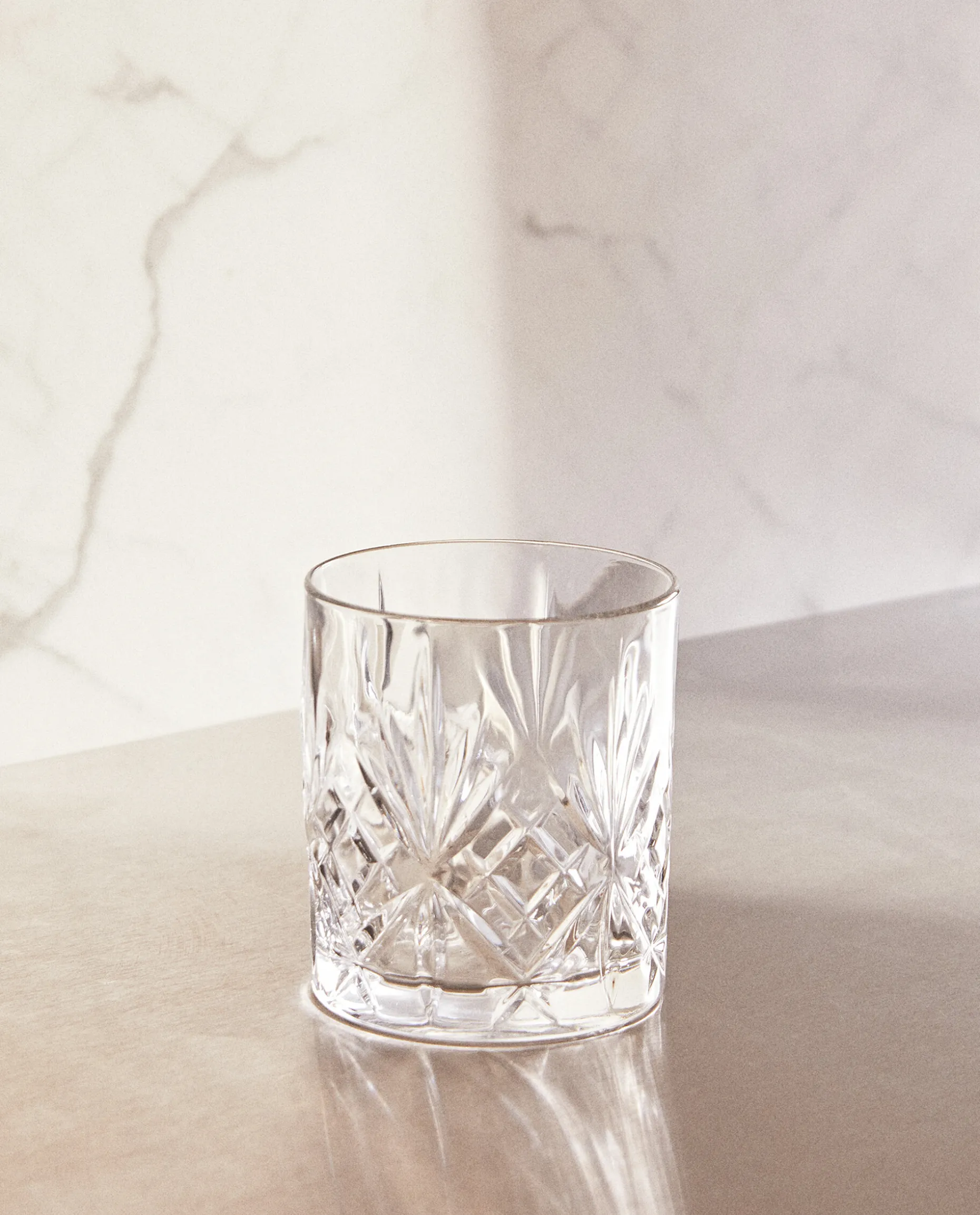Crystalline Tumbler With Raised Design
