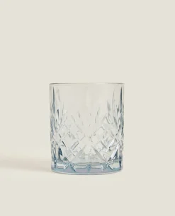 Crystalline Tumbler With Raised Design