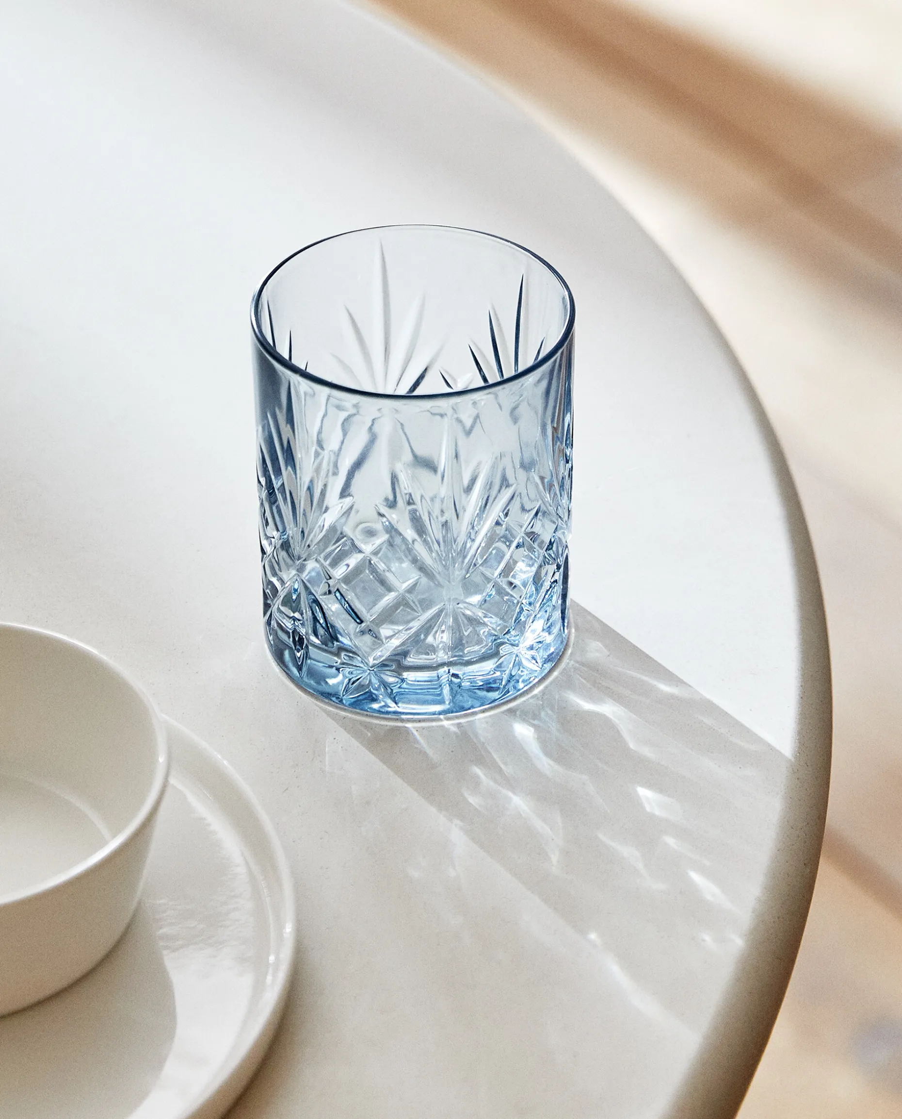 Crystalline Tumbler With Raised Design