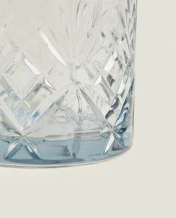Crystalline Tumbler With Raised Design