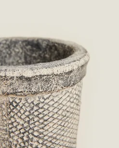 Dark Clay Flowerpot